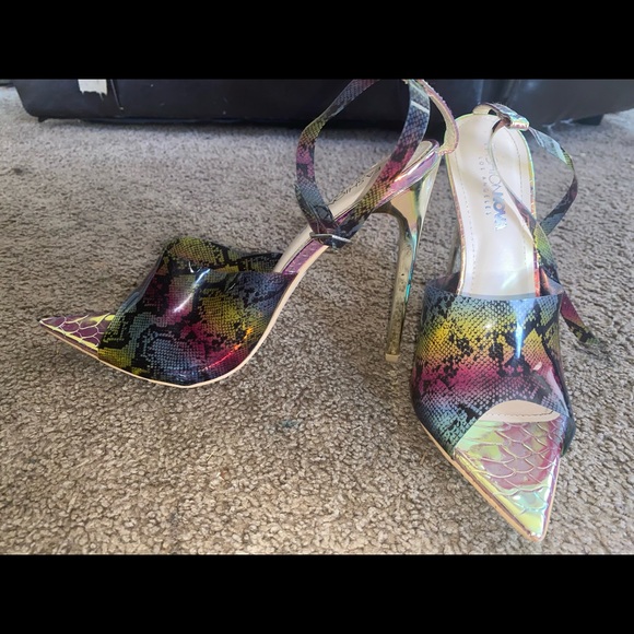 Colorful Print heels - Picture 5 of 6